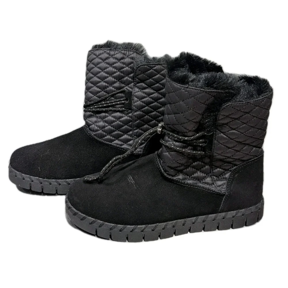 Muk Luks Women's‎ Flexi Bridgehampton Black Suede Boots Shoes Winter Size 7